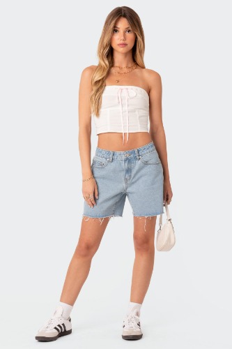 Tomboy Low Rise Denim Shorts | LIGHT BLUE / S
