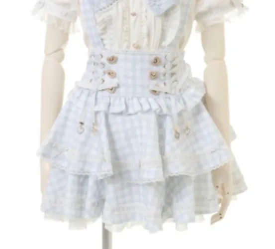 liz lisa baby blue tiered skirt !!