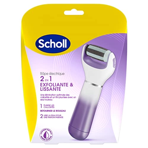 Scholl Râpe Pieds Electrique Rouleau Exfoliant et Lissant et Piles Incluses