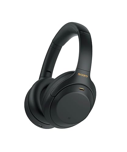 Sony WH-1000XM4 Wireless Premium Noise Canceling Overhead Headphones with Mic for Phone-Call and Alexa Voice Control, Black WH1000XM4 - Black - Headphones Only
