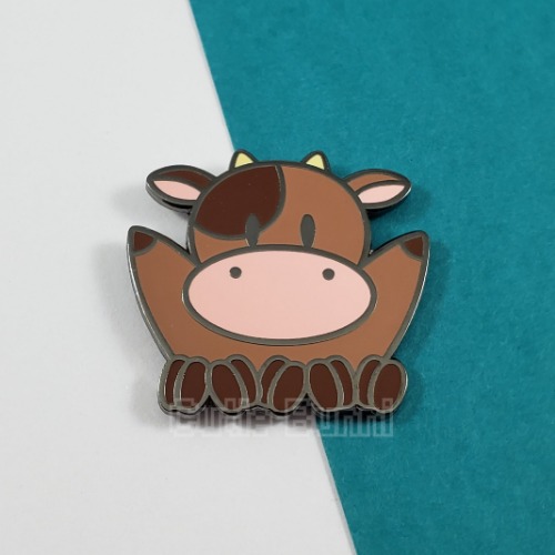 Coffee Cow Enamel Pin
