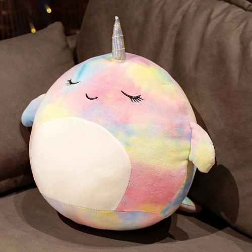 Unicorn Whale Plushies (4 Variants, 2 Sizes) - Sleepy Iridescent / 15" / 40cm