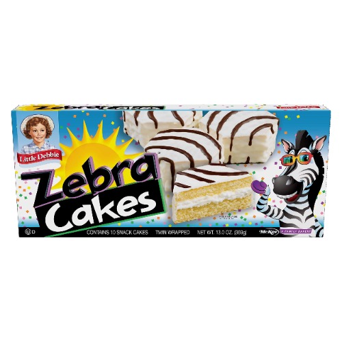 Little Debbie Zebra Cakes, 10 Twin-Wrapped Cakes, 13.0 oz Box, Pack of 0ne (1)
