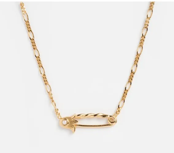 Sonnet Safety Pin Charm Holder Necklace | Default Title