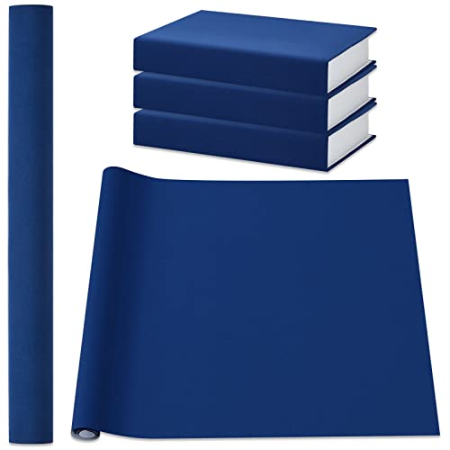 PerKoop Book Cloth for Book Binding 40 x 16 Inch Fabric Surface Paper Backed Bookcover Archival European Durable Strong Bookbinding Supplies Cover Books Album Scrapbooking (Dark Blue) - Dark Blue