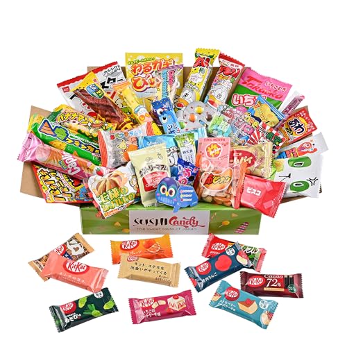 40 Japanese Candy Box 30 Japanese Snacks Plus 10 Japanese Kit Kat Flavors - BOX