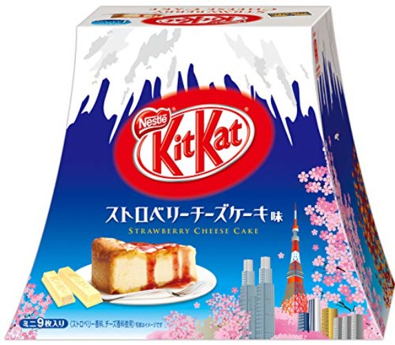 Nestle Strawberry Chocolate, 4.2 ounces (Pack of 1) | Kit Kat | Cheeze Cake | 9 Mini Bar | 4.2oz