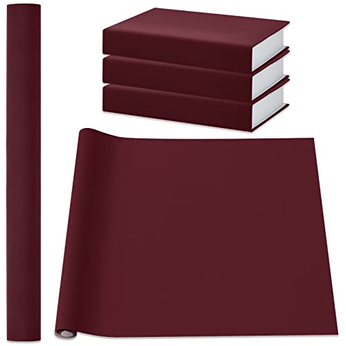 PerKoop Book Cloth for Book Binding 40 x 16 Inch Fabric Surface Paper Backed Bookcover Archival European Durable Strong Bookbinding Supplies Cover Books Album Scrapbooking (Dark Red,Suede Fabric) - Dark Red