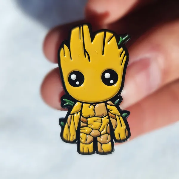 Hard Enamel Pin "Baby Groot" for Backpacks, Shirts, Jackets and Hats | Adventure Awaits Cute Accessories | Anime, Lapel Positive Pins