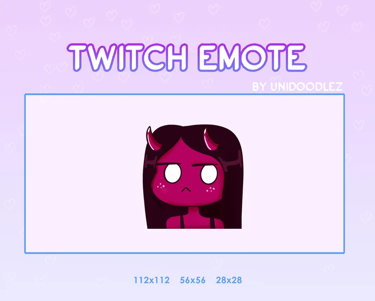 Cute devil emote/ Premade twitch emotes/ Devil / Affiliate streamer/ Kawaii