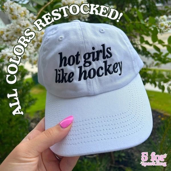 Hot Girls Like Hockey Embroidered Hat | Hockey Hat