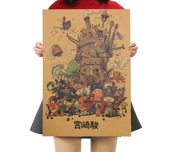 Ghibli Characters Vintage Poster - Ghibli Store