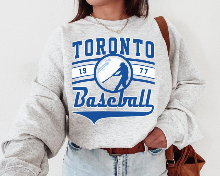 Vintage Toronto Blue Jay Crewneck Sweatshirt / T-Shirt, Toronto Blue Jay EST 1977 Sweatshirt, Toronto Baseball Shirt, Retro Blue Jay Shirt