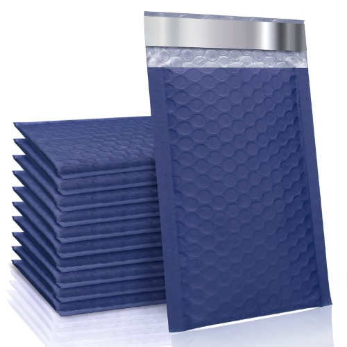 TOMVYTER Poly Bubble Mailers 4x8 Padded Envelopes #000 50pcs, Self Seal Shipping Envelopes Padded Packaging for Small Business (Navy Blue, Inside Size: 4x8in) - Navy Blue 4x8" 50PC