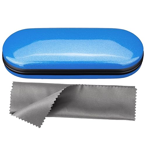 Vemiss Hard Shell Eyeglass Cases, Lightweight Portable Glasses Case for Women Men - B-blue