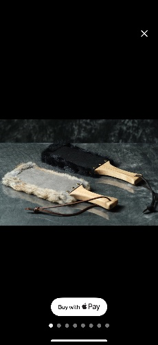 Rabbit Fur & Suede Paddle
