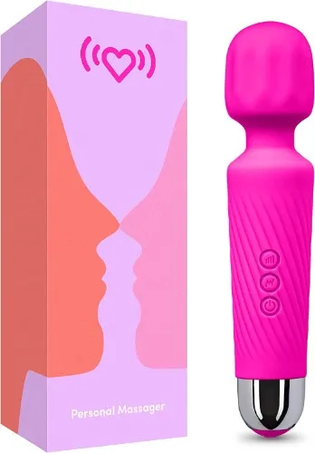 Amazon.com: Rechargeable Personal Massager - Quiet & Waterproof - 20 Patterns & 8 Speeds - Travel Bag Included - Men & Women - Perfect for Tension Relief, Muscle, Back, Soreness, Recovery - Hot Pink : Health & Household