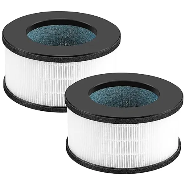 2 Pack AF-3222 H13 True HEPA Replacement Filter Compatible with Bulex AF-3222 Device, H13 Grade True HEPA Filter and Activated Carbon Filter Set