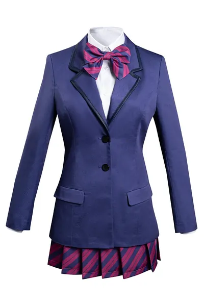 Ruleewe Komi School Uniform Cosplay Costume Dress Blue Outfit Suit Uniform Full Set