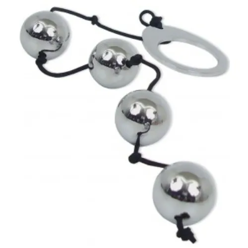 Chapelet anal en métal HEAVY BEADS Diamètre 2 cm
