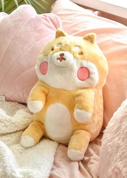 Shiba Heatable Plush | Tan / Lavender