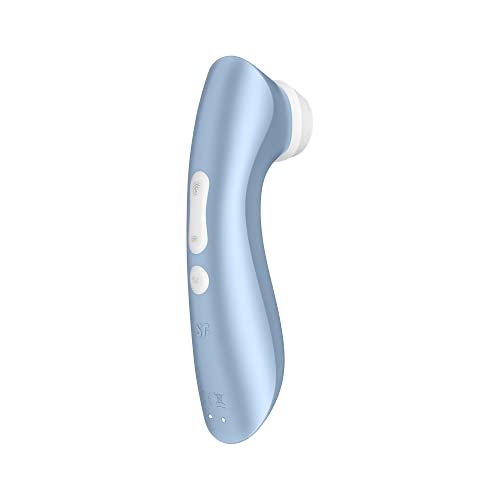 Satisfyer Pro 2+ Air-Pulse Clitoris Stimulating Vibrator - Non-Contact Clitoral Sucking Pressure-Wave Technology & Vibration, Waterproof, Rechargeable (Blue) - Blue
