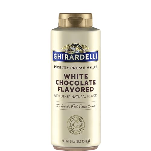 Ghirardelli White Chocolate Flavored Sauce Squeeze Bottle, 16 oz - White Chocolate Flavored Sauce