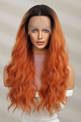 Discover Effortless Waves with a 24'' Lace Front Wig! - Ginger/Brunette Root / One Size