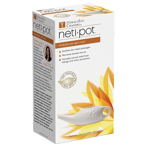 Himalayan Chandra Porcelain Neti Pot - White/Yellow