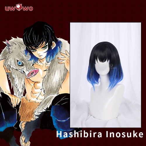 【Pre-sale】Uwowo New Version Demon Slayer: Kimetsu no Yaiba Hashibira Inosuke Cosplay Wig 30cm Short Hair