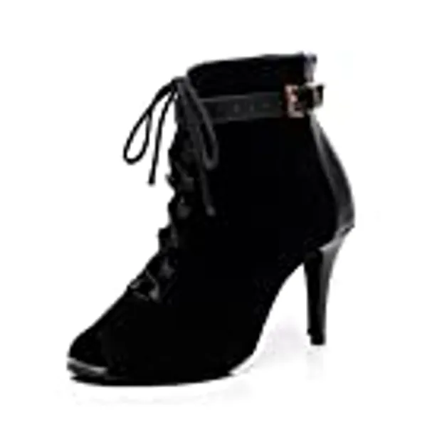 Minishion Dancing Boots Women Latin Ballroom Ankle Dance Shoes