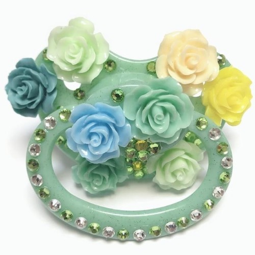 Mint Floral Deco Pacifier | Default Title