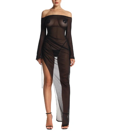 Dress "Mira" Black | S / 160-175 cm (5′3″ - 5′9″)