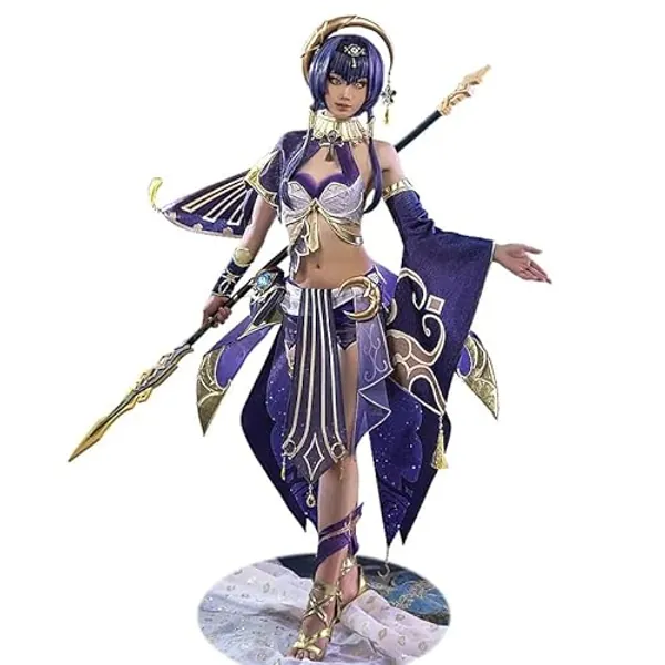 KIRA KIRA Game Genshin Impact Cosplay Costume Sumeru Candace Cosplay Costumes Doki-SR Halloween Outfits for Women Men