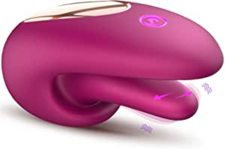 Licking Vibrator Sex Toys for Women Clitoral Tongue Rose Vibrator with 9 Licking & Vibrating Modes, Couple Vibrator Rose Sex Toys Clitoral Nipple Stimulator Toys for Women Sex Pleasure
