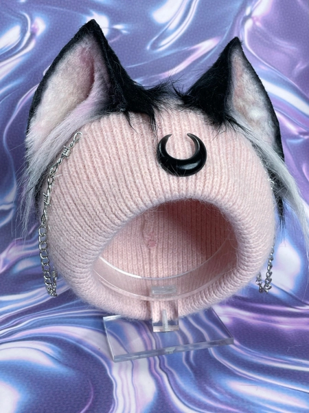 Snuggly cat beanie /fur ears/neko/furry/cosplay/costume/fur/ears/pet play/nekomimi/neko chan