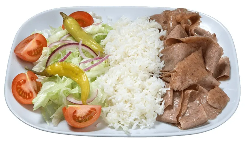 kebab with rice