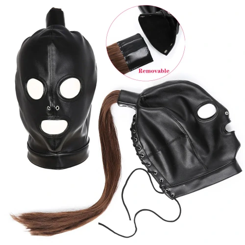 leather hood mask
