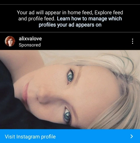 Instagram ad
