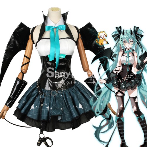 【In Stock】Vocaloid Hatsune Miku Cosplay Rascal the Raccoon x Miku Cosplay Costume - M