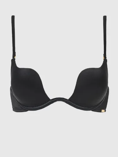 Rising Star Plunge Push Up Bra | Black / 34 / DDD