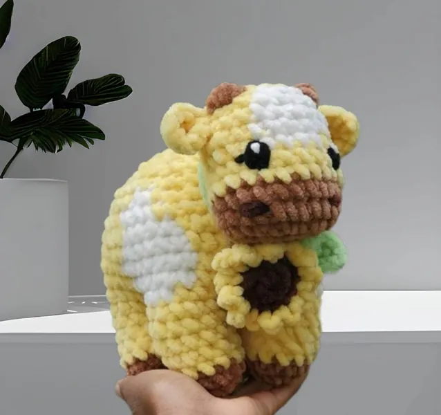 Plushie Sunflower Cow Friend