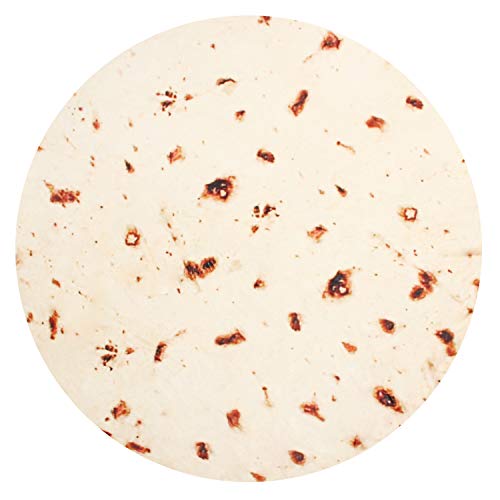 Adory Sweety Burritos Food Creations Couverture fantaisie pour enfants Motif tortilla Diamètre 152,4 cm Jaune 152,4 cm - Jaune-02 - 60 inches