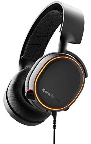 SteelSeries Arctis 5 - Casque de Jeu à Éclairage RVB - Son Surround DTS Headphone:X v2.0 pour PC, Playstation 5 et PS4 - Noir