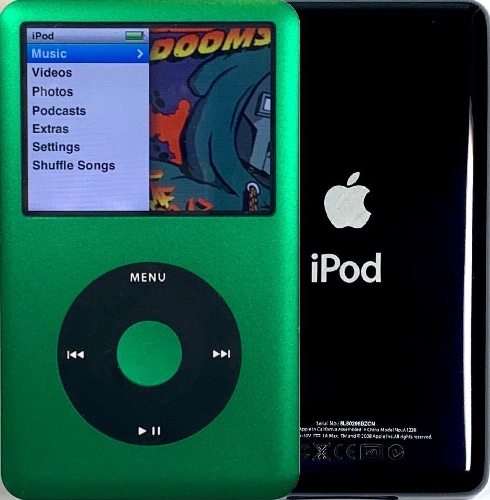 New Apple iPod Classic 6th & 7th Generation Green / Black / Green (Black) | 128GB (2000mah)