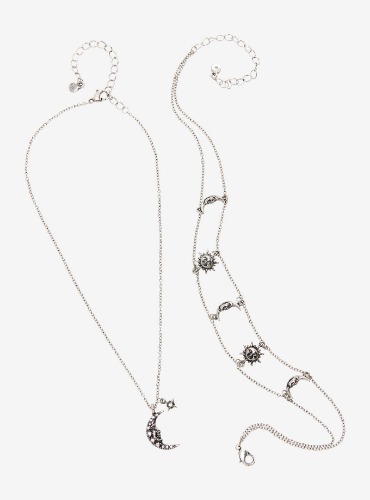 Sun & Moon Chain Necklace Set
