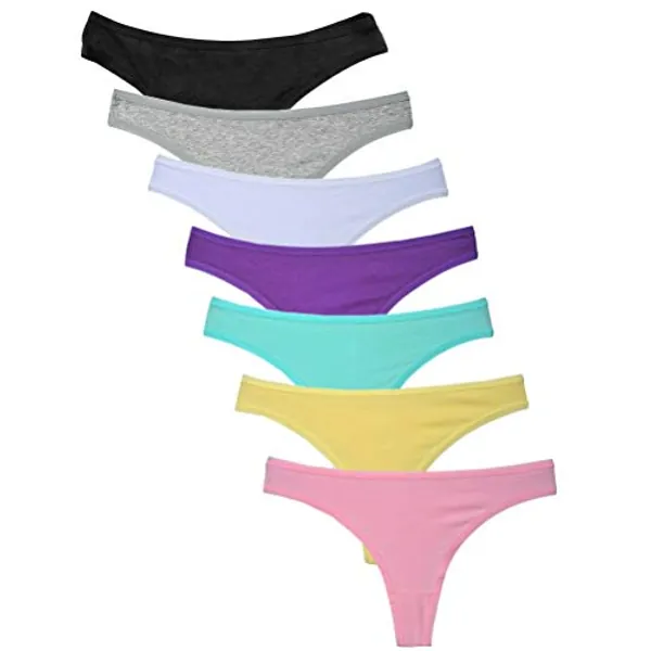 Closecret Women's Simple and Comfortable Thong(Set of 7)