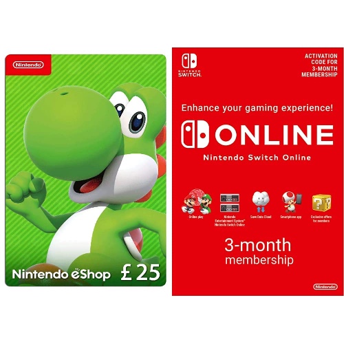 Nintendo eShop Card | 25 GBP (Download Code) + Nintendo Switch Online Membership 3 Months (Download Code) | UK only | (Switch/3DS/Wii-U)