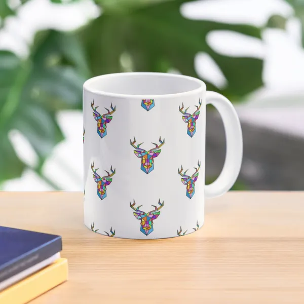 Multi-Coloured Stag Head | Coffee Mug
