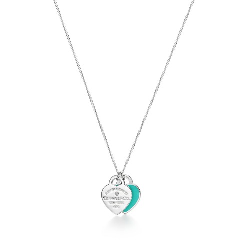 Return to Tiffany® Blue Double Heart Tag Pendant